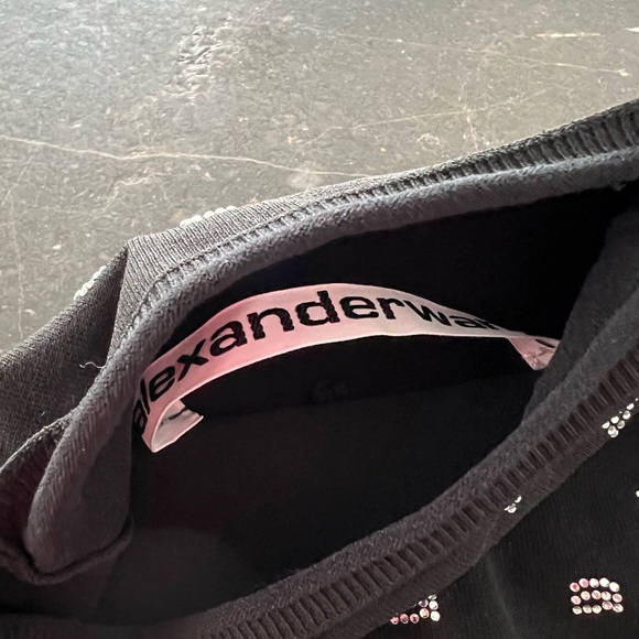 ALEXANDER WANG CRYSTAL LOGO TURTLENECK LONG SLEEVE SHIRT - Picture 5 of 7